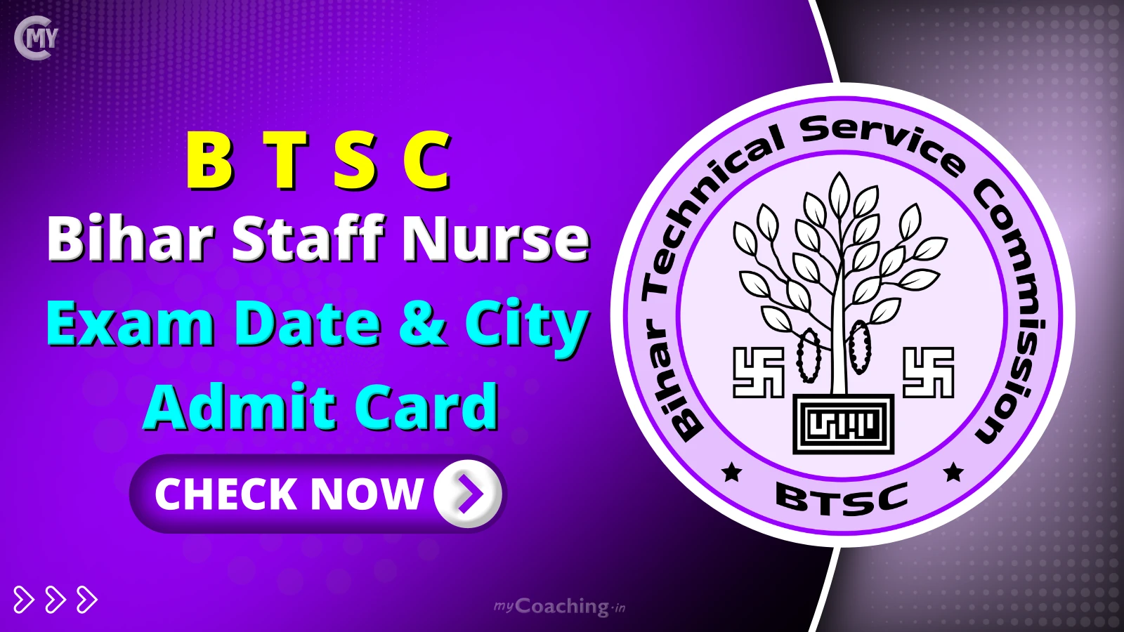 Bihar BTSC Staff Nurse Admit Card Exam Date & Exam City 2025