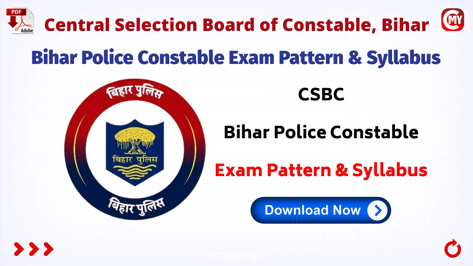 Bihar Police Constable Exam Pattern & Syllabus
