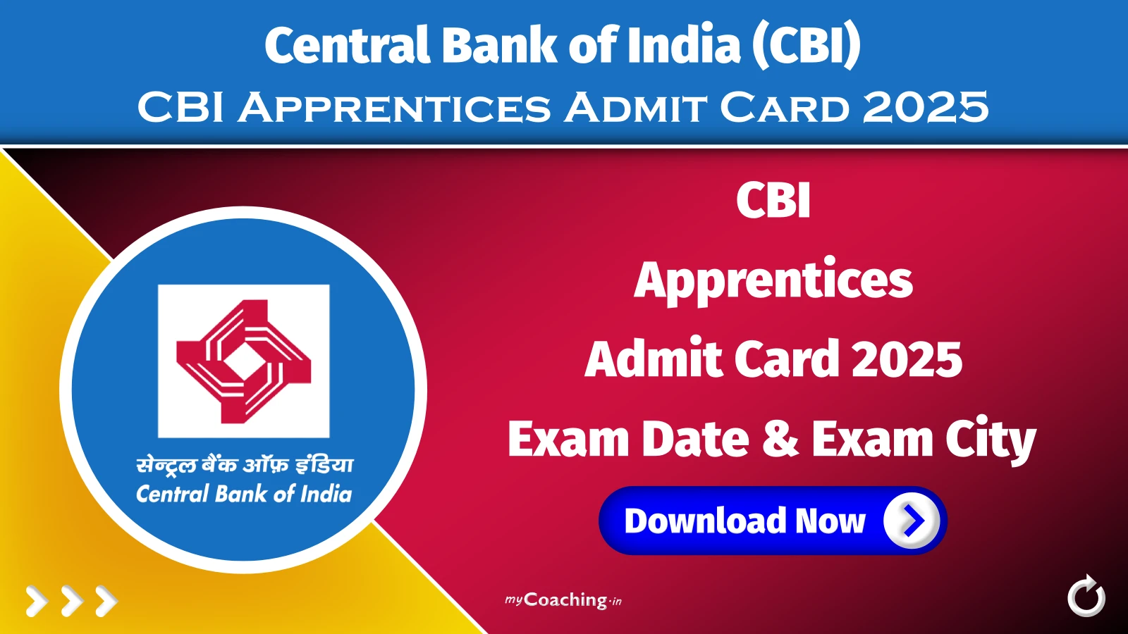 Central Bank CBI Apprentices Admit Card 2025
