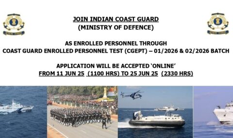 Indian Coast Guard ICG Yantrik Navik GD CGEPT Recruitment