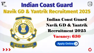 Indian Coast Guard Navik GD & Yantrik Online Form 2025