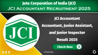 JCI Accountant Recruitment Result Download Scorecard 2025