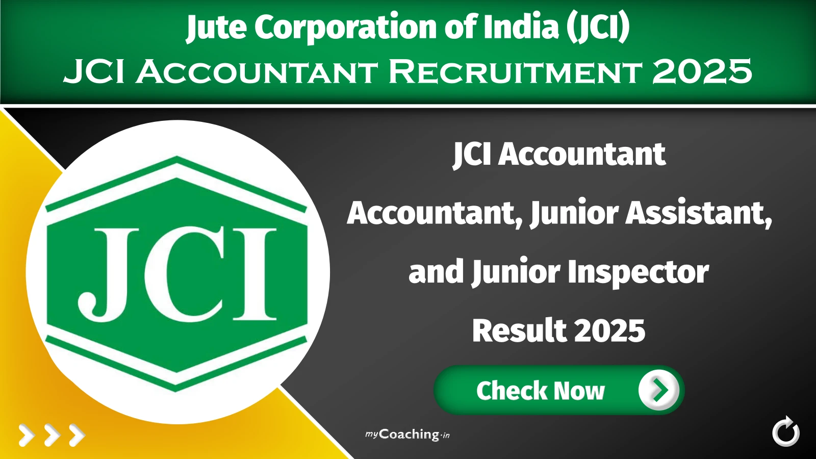 JCI Accountant Recruitment Result Download Scorecard 2025