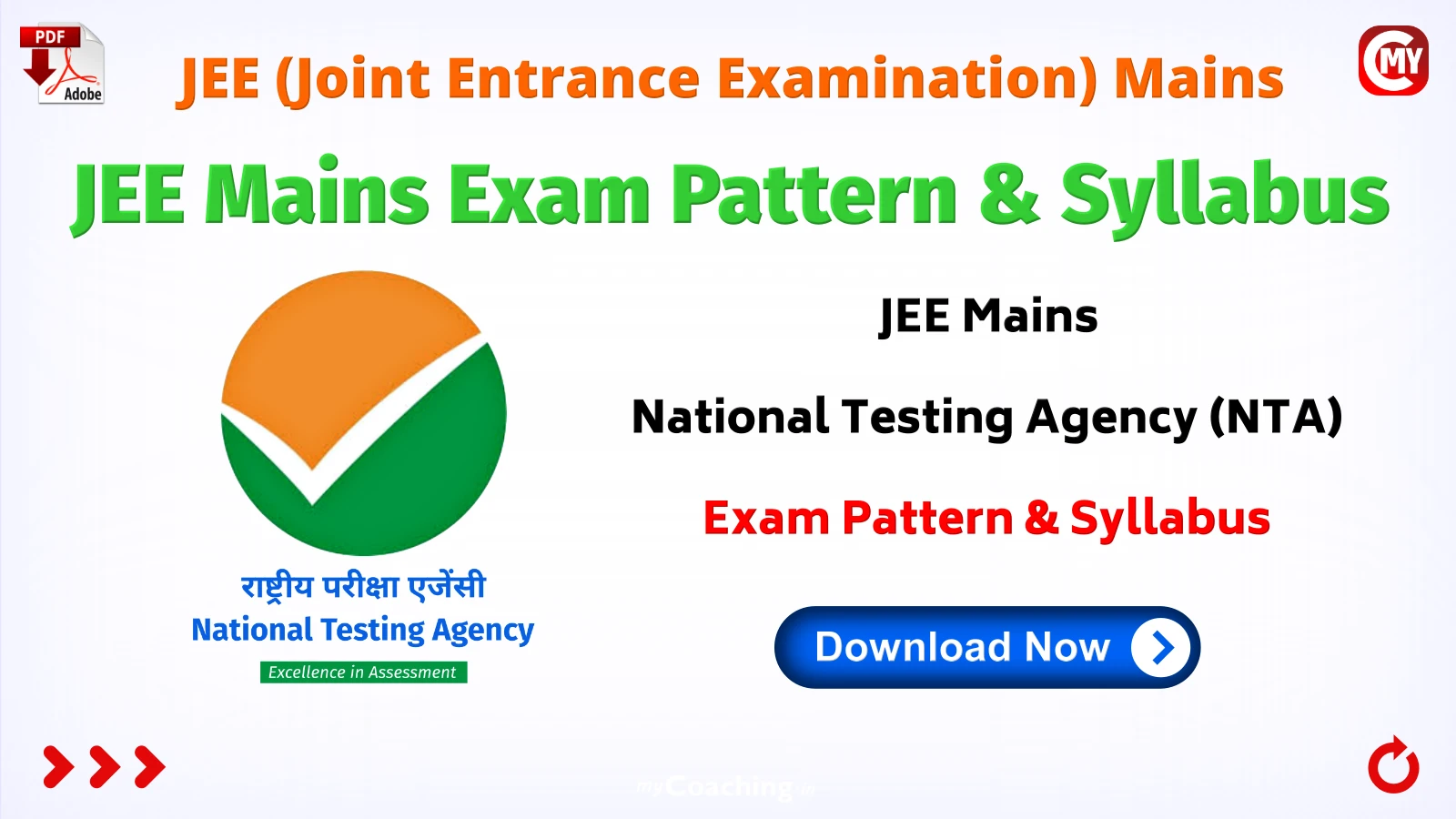 JEE Mains Exam Pattern & Syllabus