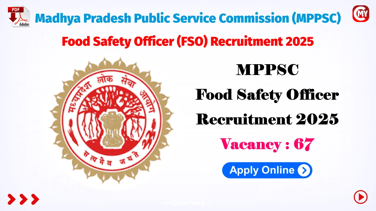MPPSC Food Safety Officer FSO Recruitment 2025