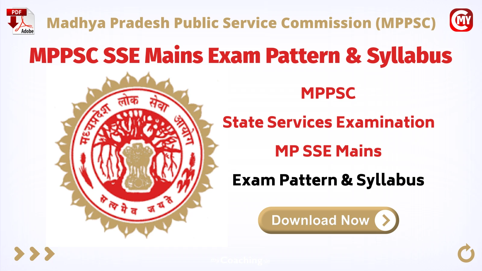 MPPSC SSE Mains Exam Pattern & Syllabus