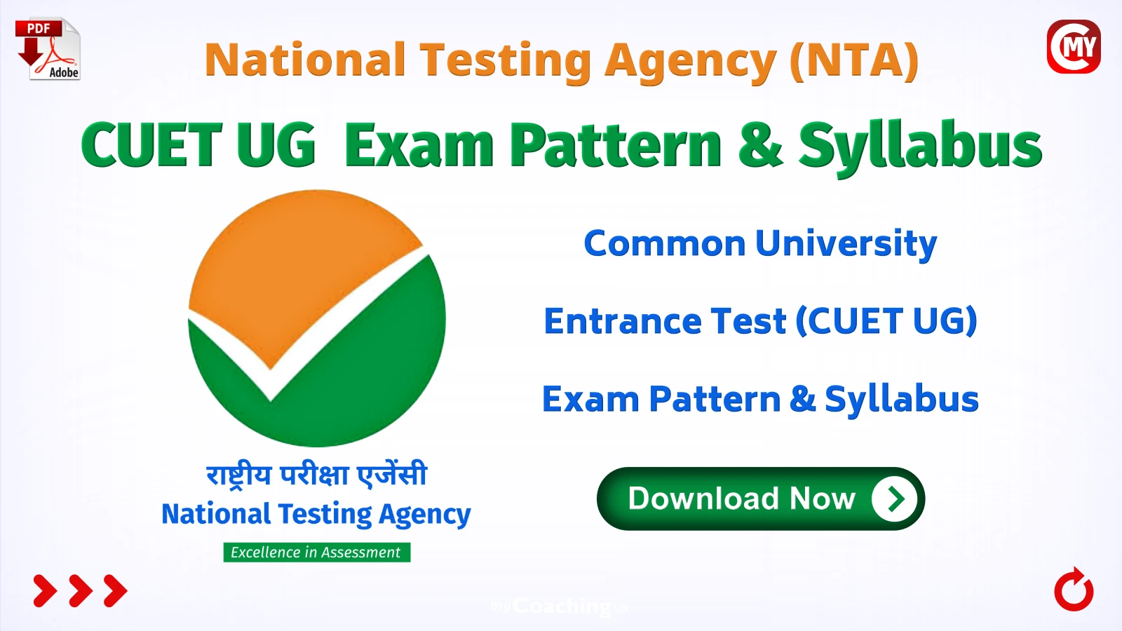 NTA CUET UG Exam Pattern & Syllabus
