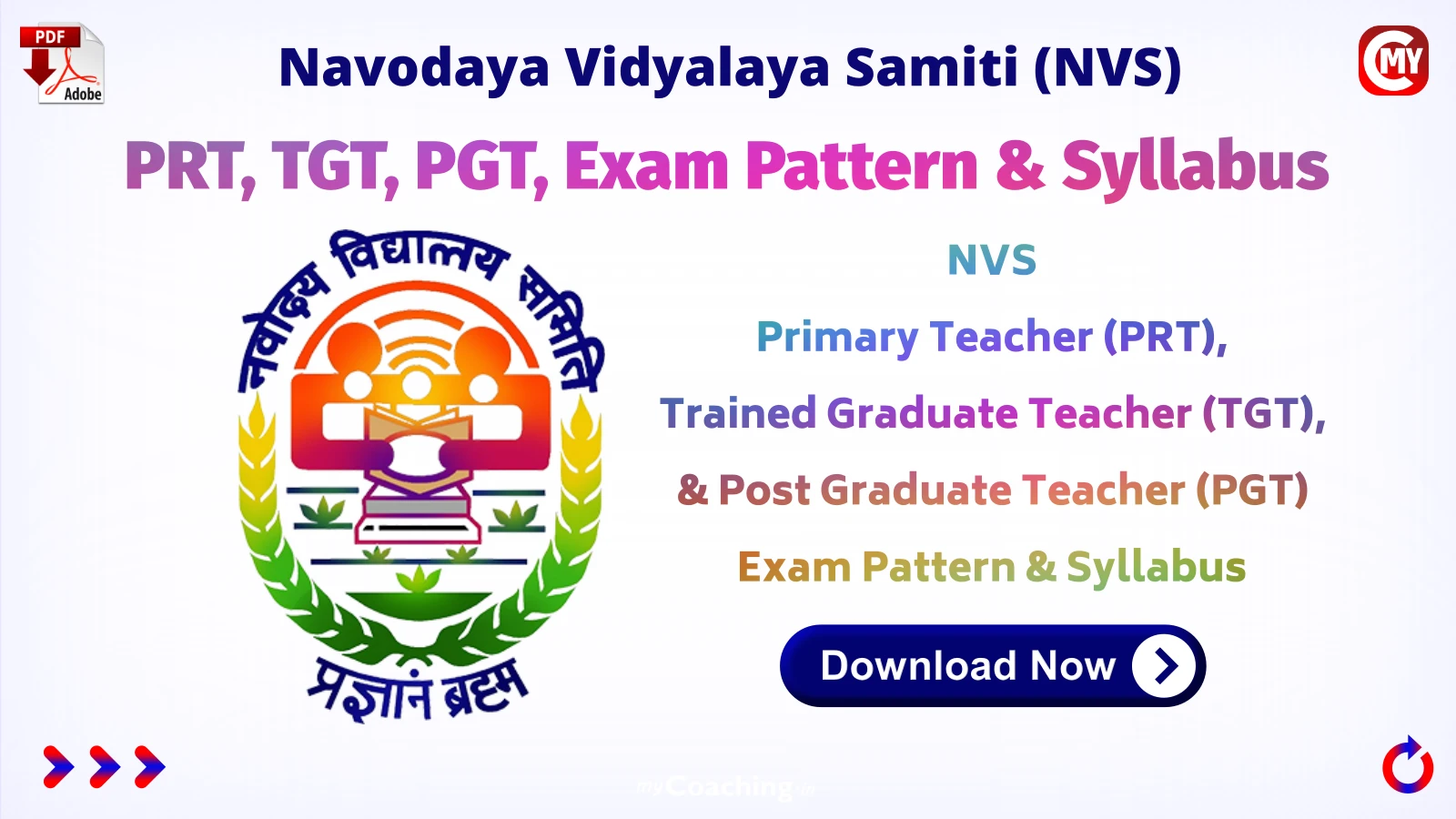 NVS PRT, TGT, PGT Exam Pattern & Syllabus