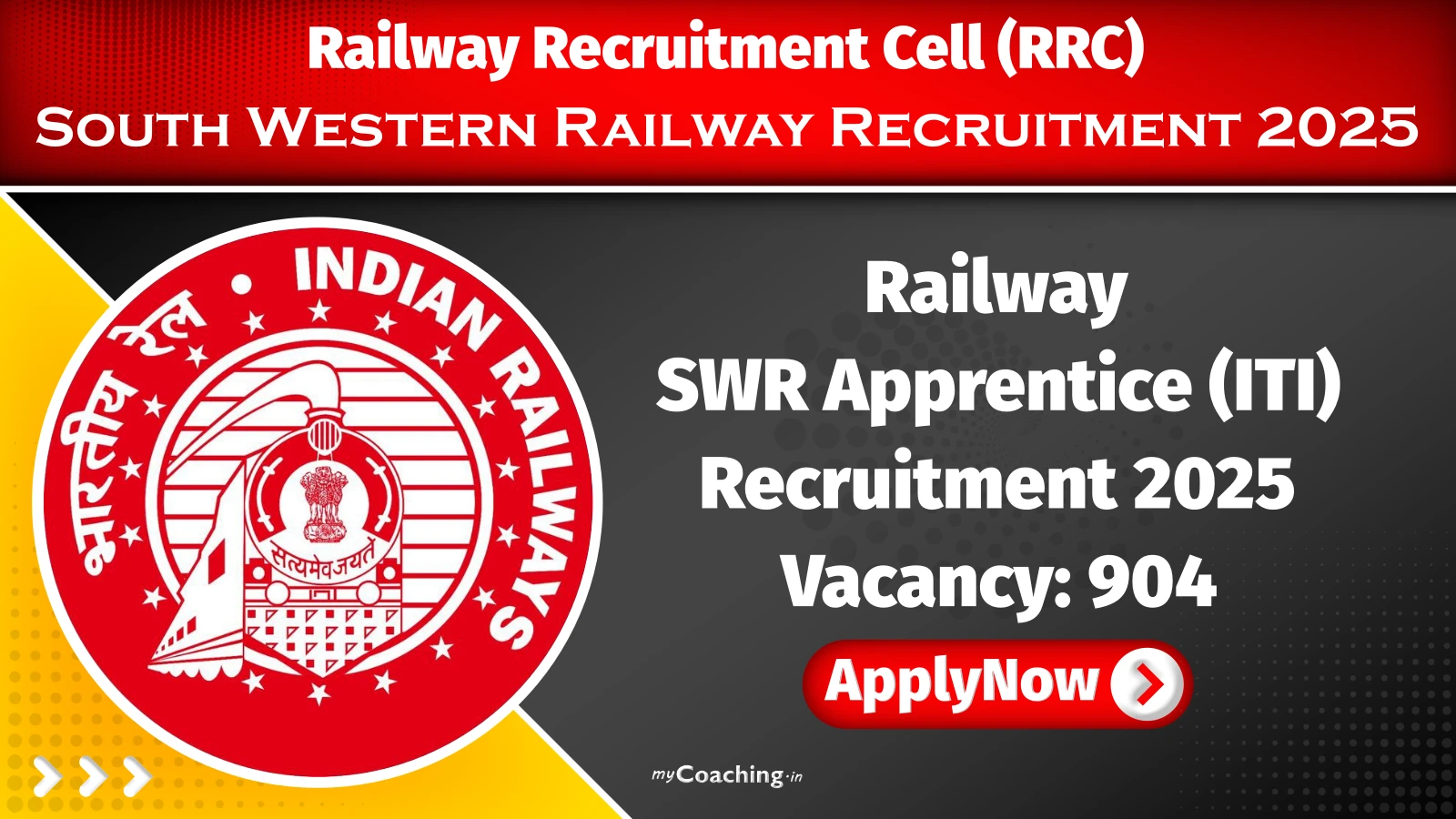 Railway SWR Apprentice Recruitment 2025