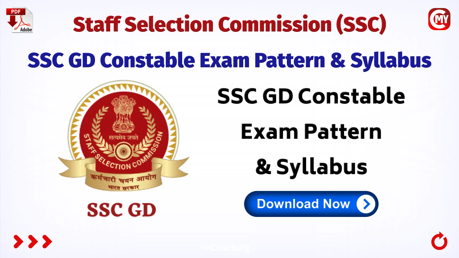 SSC GD Constable Exam Pattern & Syllabus