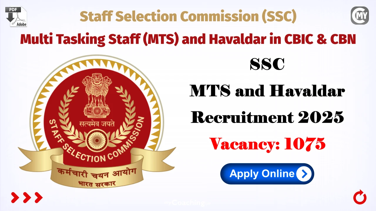 SSC MTS and Havaldar in CBIC & CBN - Recruitment 2025