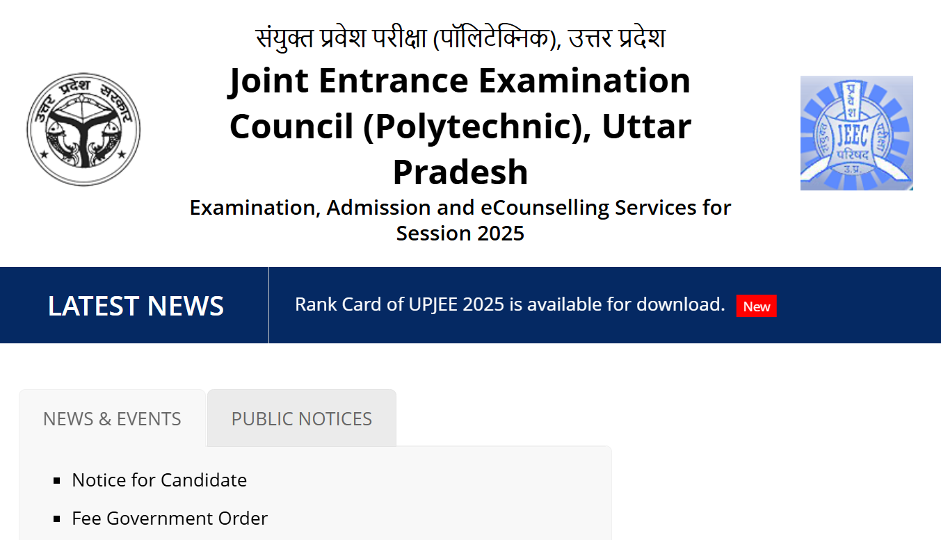 UP Polytechnic JEECUP Online Counseling 2025