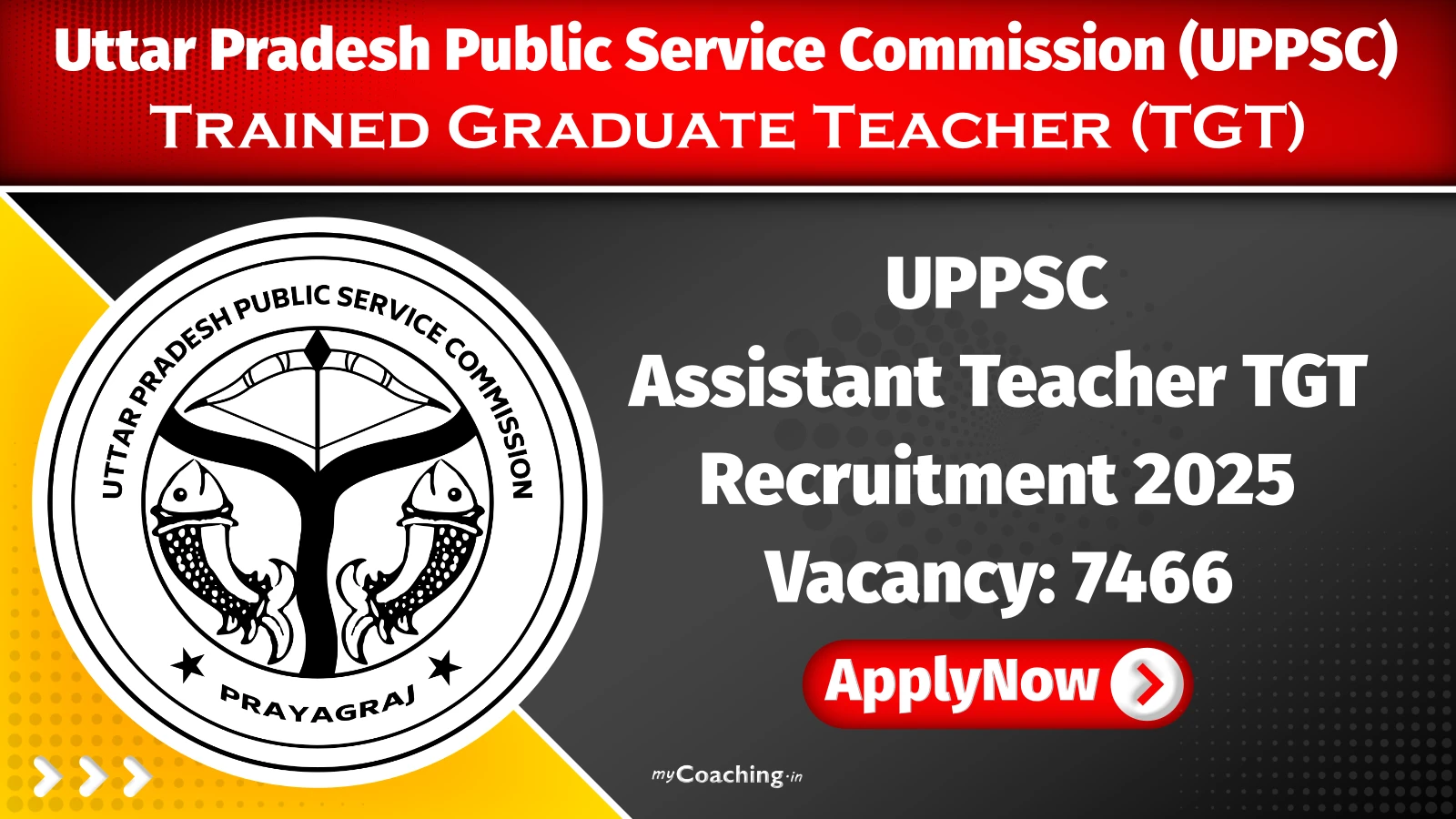 UPPSC Assistant Teacher TGT Recruitment 2025