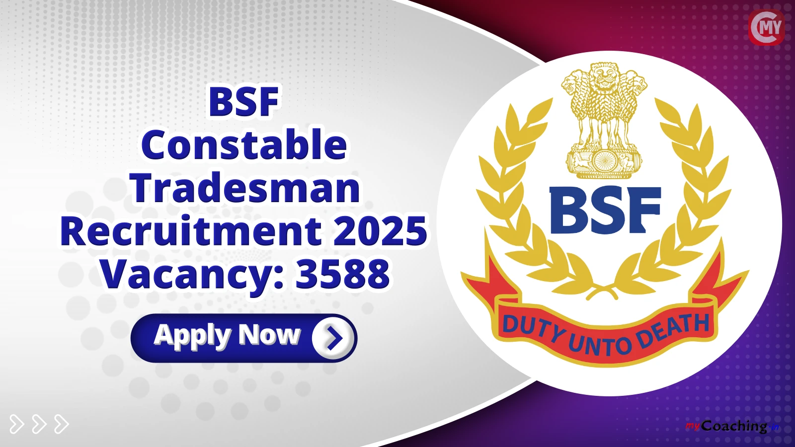 BSF Constable Tradesman Recruitment 2025