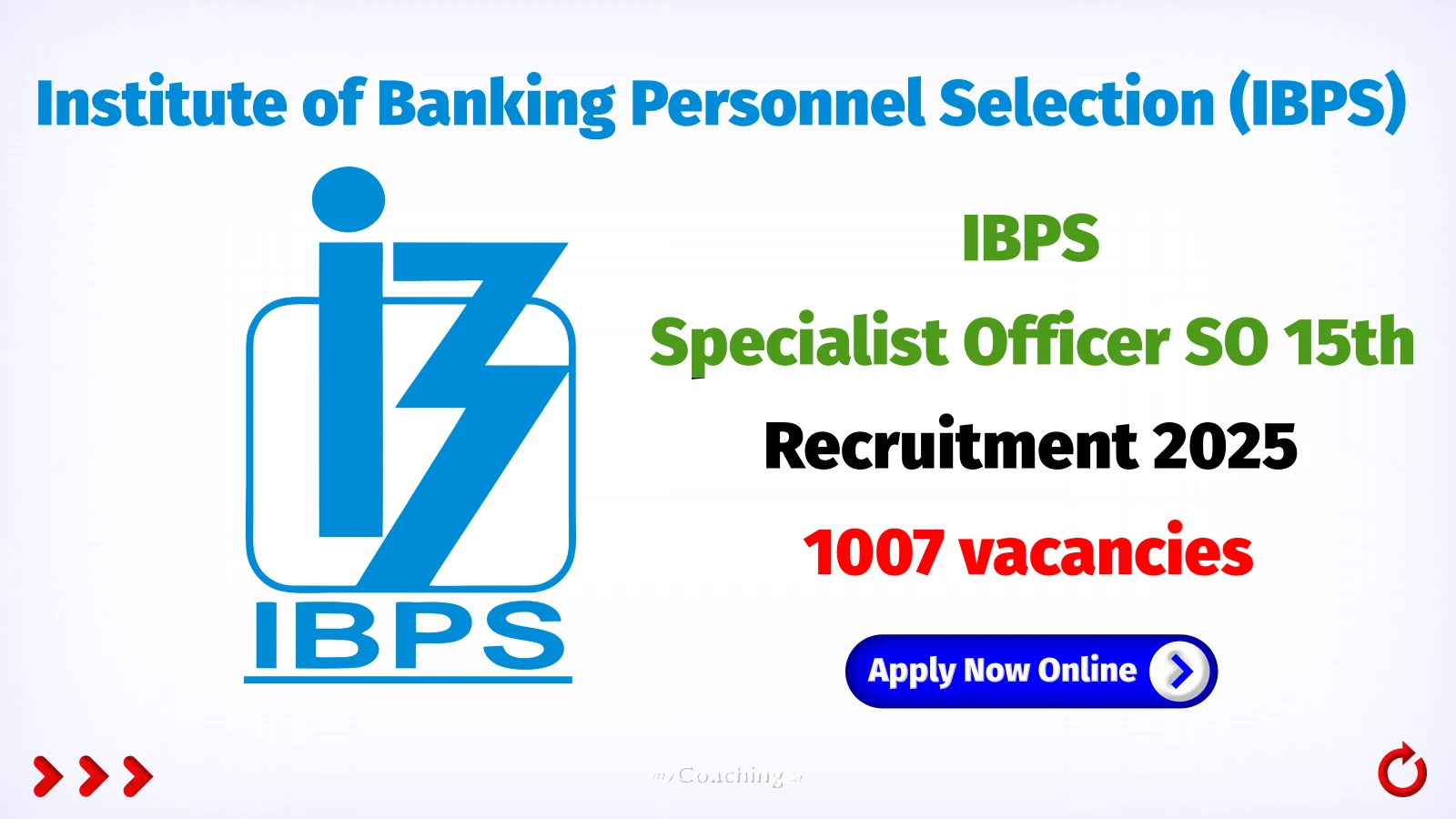 IBPS Specialist Officer SO 15th Online Form 2025