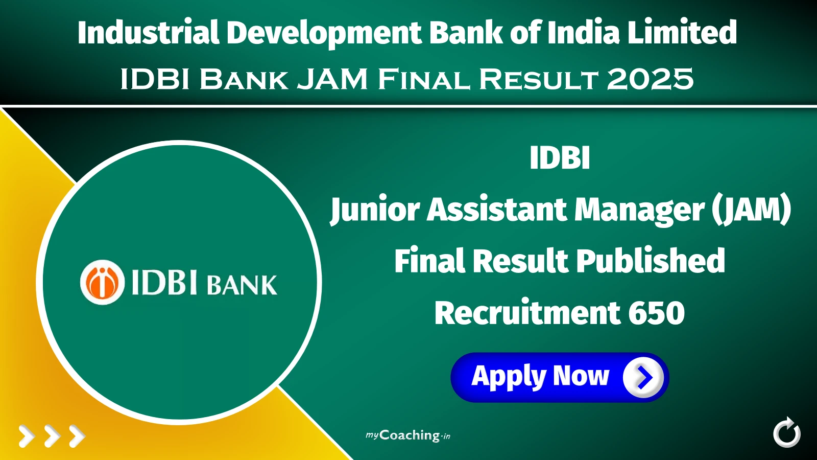 IDBI Bank JAM Final Result 2025