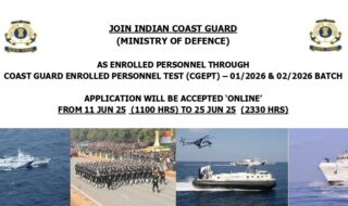 Indian Coast Guard ICG Yantrik Navik GD CGEPT Recruitment