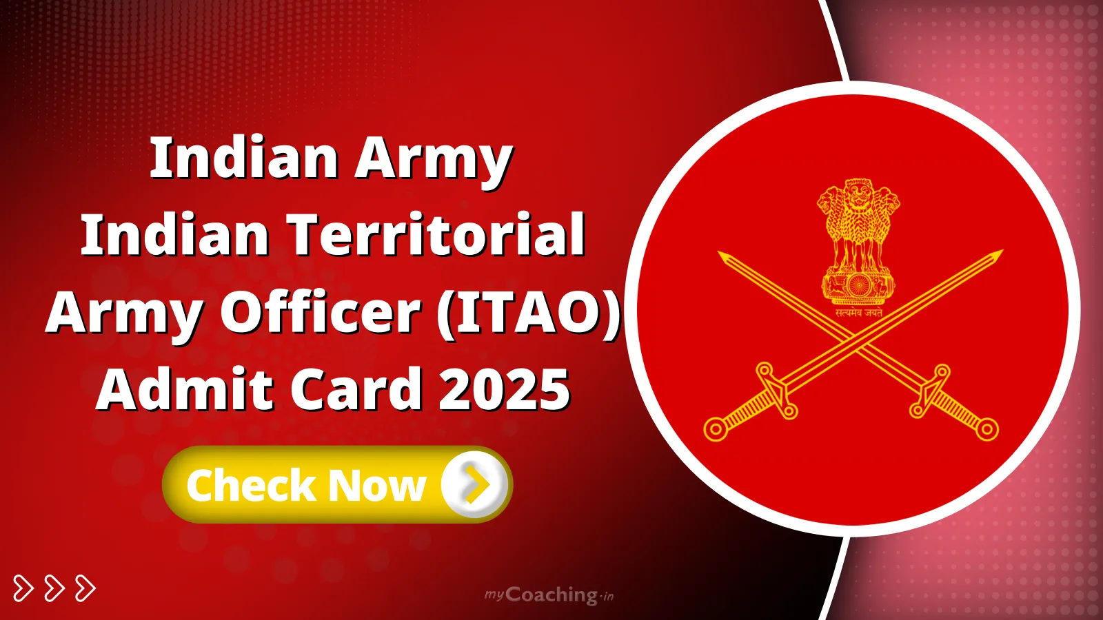 Indian Territorial Army Officer Admit Card 2025 - Download Now