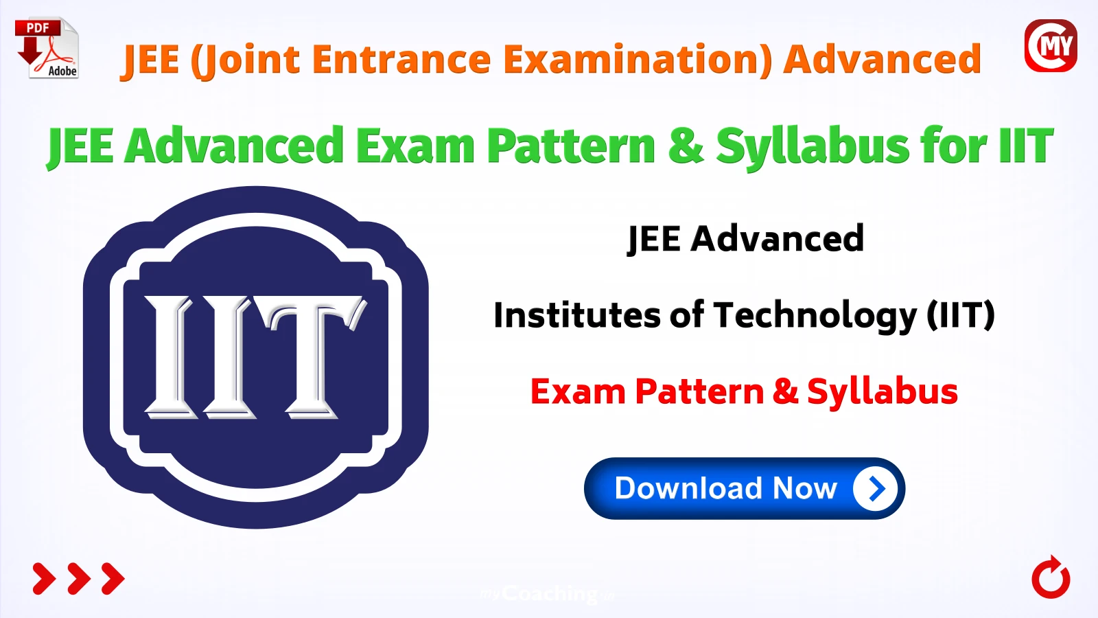 JEE Advanced Exam Pattern & Syllabus for IIT