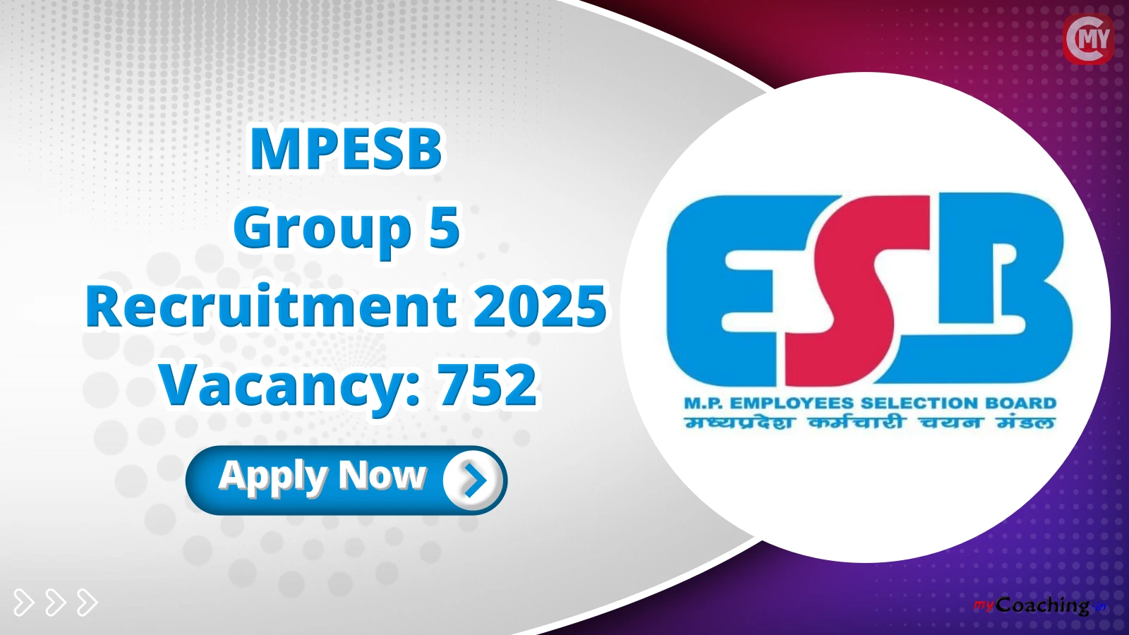 MPESB Group 5 Post Recruitment 2025