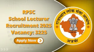 RPSC School Lecturer Recruitment 2025