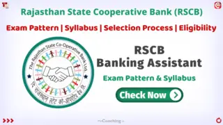 RSCB Banking Assistant Exam Pattern, Syllabus, Selection Process 2025
