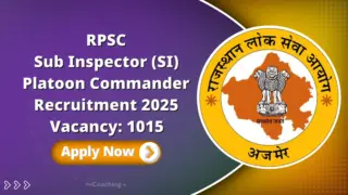 Rajasthan RPSC SI Platoon Commander Recruitment 2025