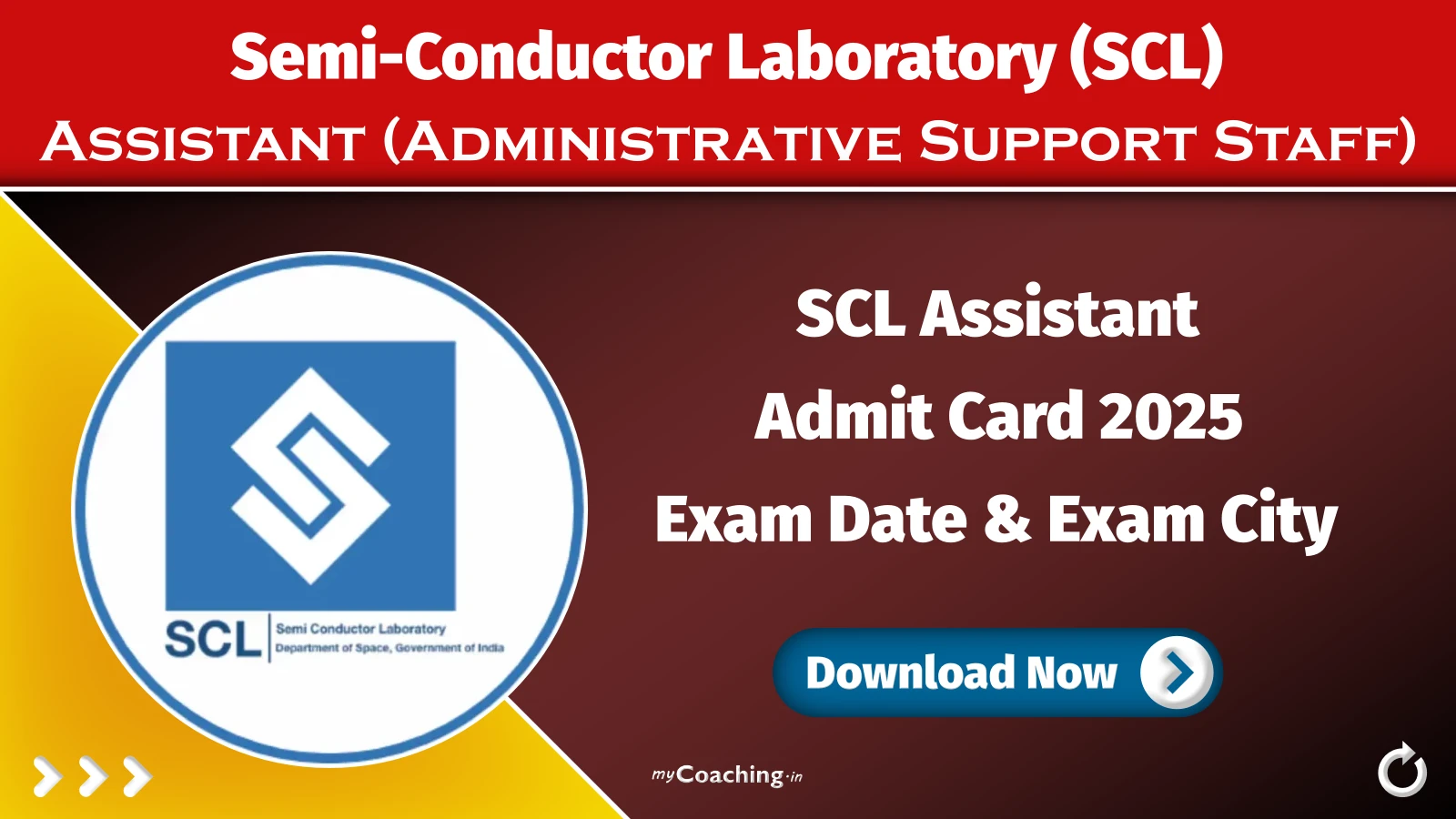 SCL Assistant Admit Card 2025