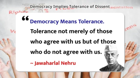 Democracy Implies Tolerance of Dissent