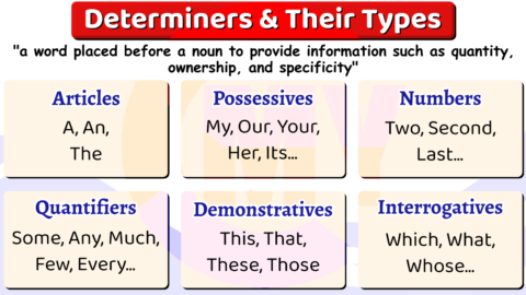 Determiners and Their Types