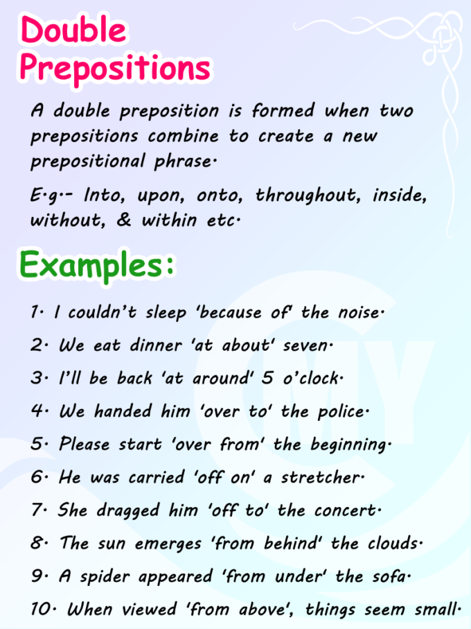 Double Prepositions