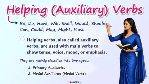 Helping (Auxiliary) Verbs - Primary Auxiliaries and Modal Auxiliaries