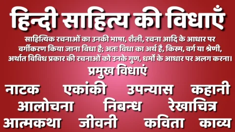 Hindi Gadya Sahitya Ki Vidhaye