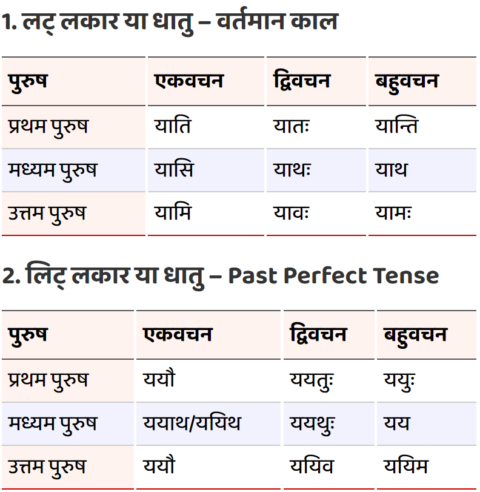 Yaa Ke Dhatu Roop - Jana